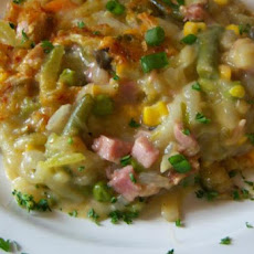 Ham, Hash Browns & Veggies Casserole