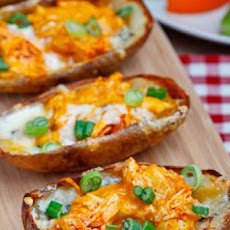 Buffalo Chicken Potato Skins