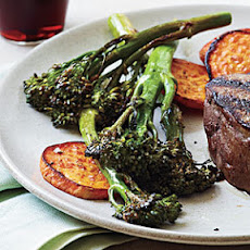 Roasted Sweet Potatoes and Broccolini