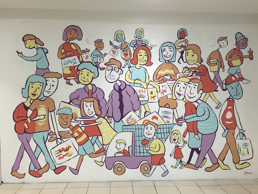 Happy Shoppers Mural