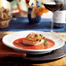 Broiled Salmon with Roasted Tomato Sauce