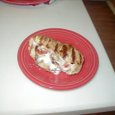 Grilled Basil-Tomato-Goat Cheese Chicken