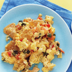 Corn-Tortilla and Egg Scramble