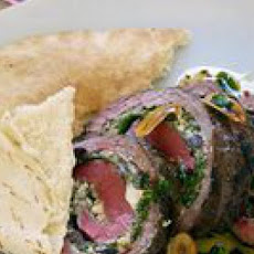 Greek-Style Flank Steak Wheels