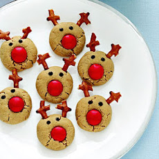 Peanut Butter Rudolph Reindeer Cookies