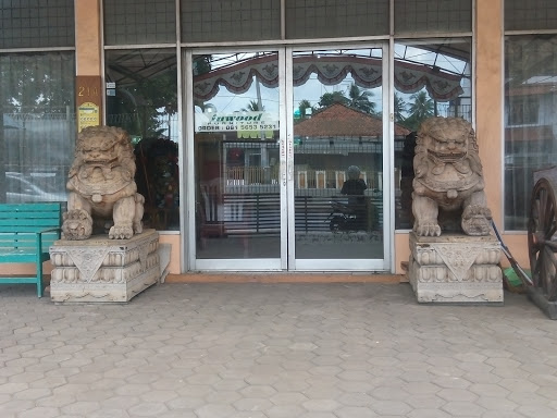 Twin Wooden Lion