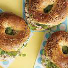 Creamy Hazelnut-and-Watercress Bagelwich