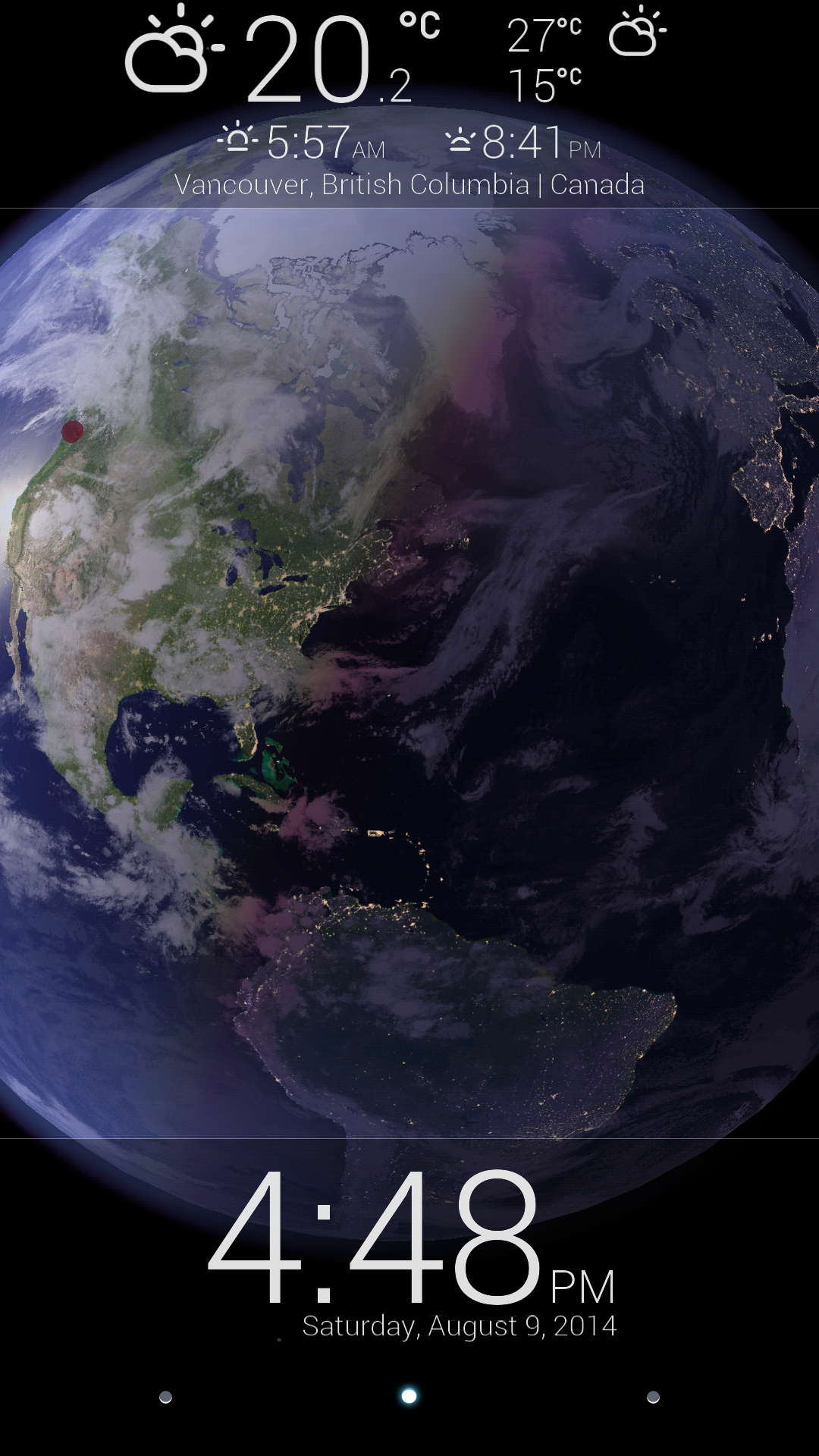 Android application Earth. Visualized. screenshort