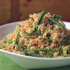 Fregula with Asparagus and Gorgonzola