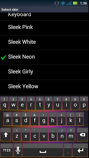 Sleek Neon Keyboard Skin