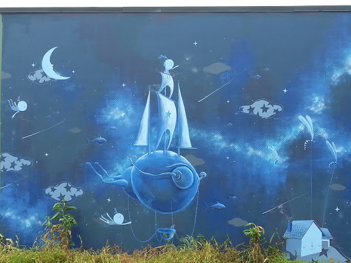 Galaxy Ship Mural