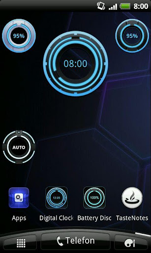 Digital Clock Disc Widget