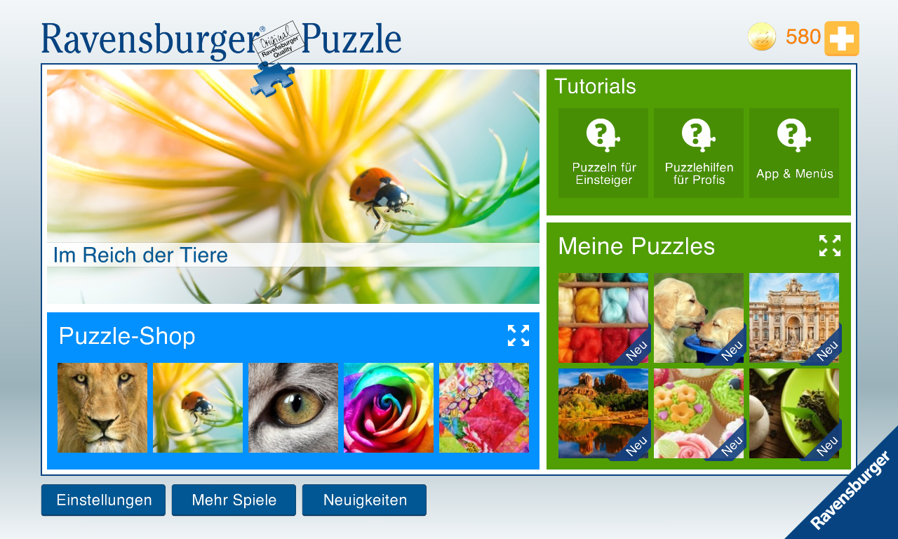 Android application Ravensburger Puzzle screenshort