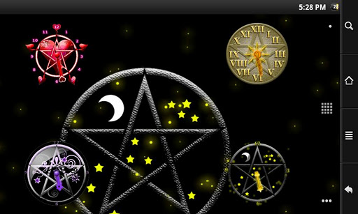 Pentacle Clock Widget