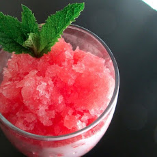 Fresh Watermelon Granita with Mint-Infused Simple Syrup