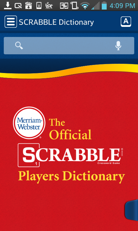 Android application SCRABBLE Dictionary screenshort
