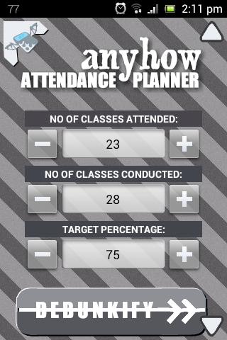 Anyhow Attendance Planner