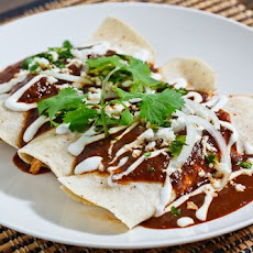 Enmoladas (Chicken Mole Enchiladas)