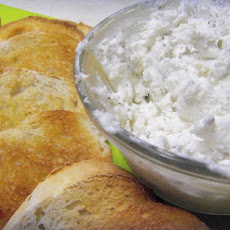 Homemade Herbed Chevre Spread With Grilled Crostini
