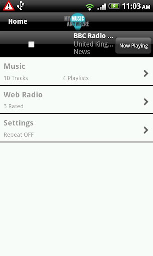 my-music-anywhere-my-hub for android screenshot