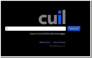 cuil - world's biggest search engine home page