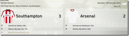 Southampton - Arsenal 3:2
