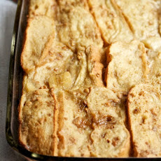 Banana & Peanut Butter Baked French Toast