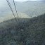 Descending into the valley on the Cableway