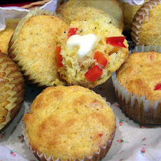 Corn Muffins with Sweet Red Peppers