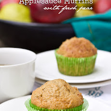 Applesauce Muffins with Pear
