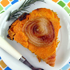 Upside Down Sweet Potato and Onion Tart