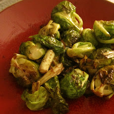 Roasted Leeks and Brussels Sprouts