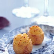 Baked Stuffed Potatoes with Roasted Garlic