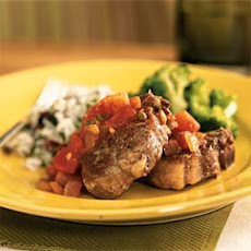 Lamb Chops in Fennel-Tomato-Caper Sauce