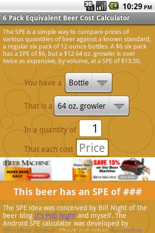 Beer Cost Calculator