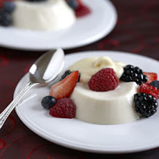 Buttermilk Panna Cotta with Berries and Vanilla Sabayon