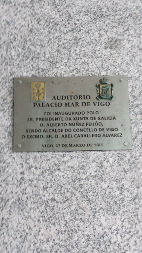 Placa Auditorio  Palacio Mar De Vigo