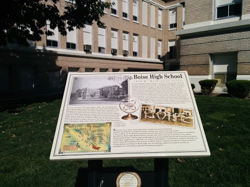 Boise High School Historic Neighborhood Plaque