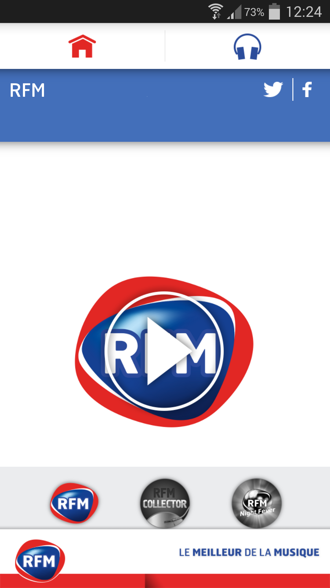 Android application RFM, le meilleur de la musique screenshort