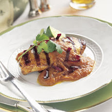 Spicy Grilled Chicken with Creamy Pumpkin Mole Sauce