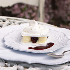 Meringue Napoleons with Lime Ice Cream and Blackberries