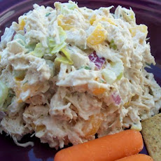 Chicken Salad and Peach Sandwich