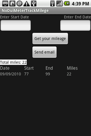 Nodui Milege Parking tracker