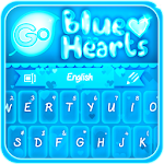GO Keyboard Blue Hearts Theme Apk