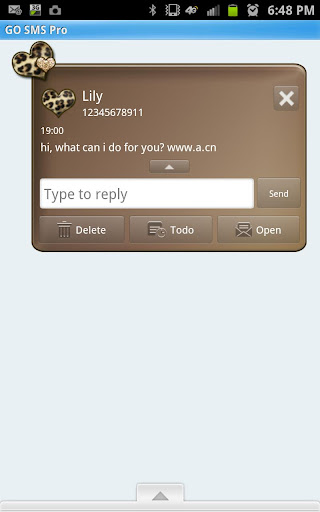 【免費個人化App】GO SMS - Leopard Hearts-APP點子