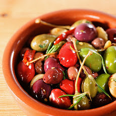 Mixed Olives with Caper Berries