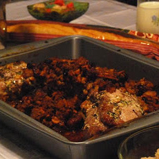 Crown Roast of Pork With Apple, Fig and Cherry Stuffing