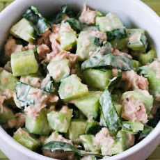Garden Cucumber Salad with Tuna and Sweet Basil
