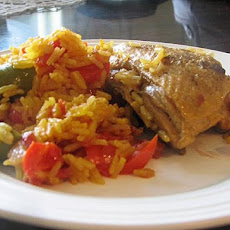 Chicken With Saffron Rice