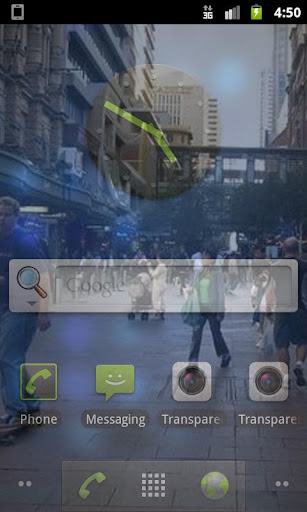 Pantalla Transparente para Android, camina por la calle sin caerte